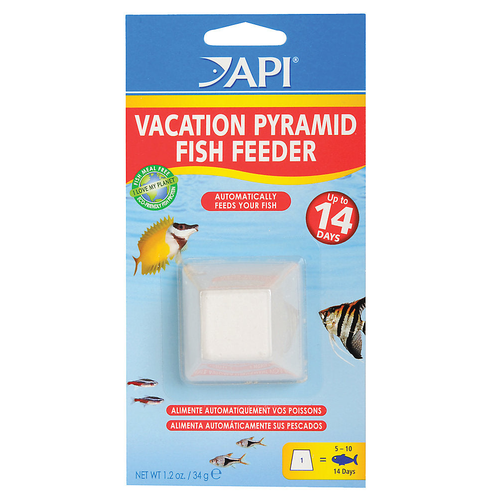 1 count API 14 Day Vacation Pyramid Fish Feeder