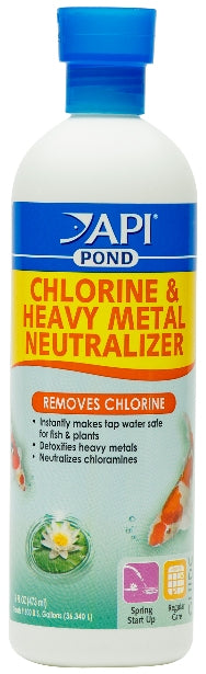 16 oz API Pond Chlorine and Heavy Metal Neutralizer Removes Chlorine
