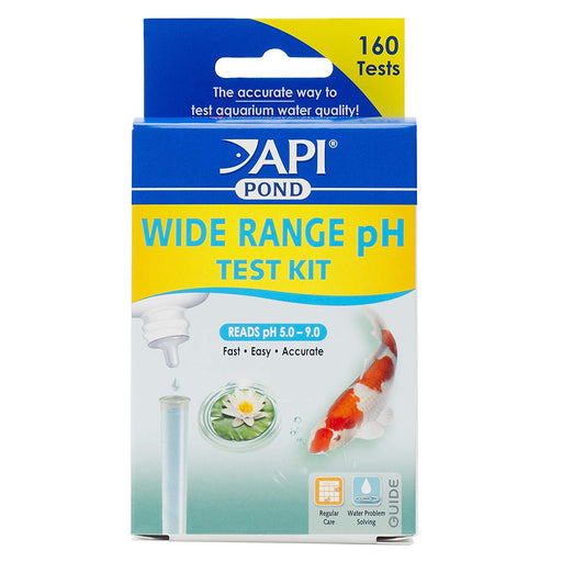 1 count API Pond Wide Range pH Test Kit Reads pH 5.0 to 9.0