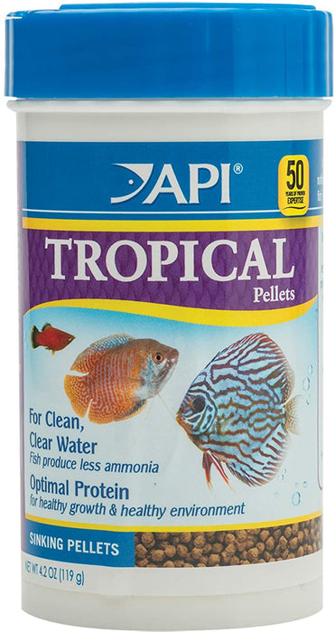 4.2 oz API Tropical Premium Pellets for Community Fish