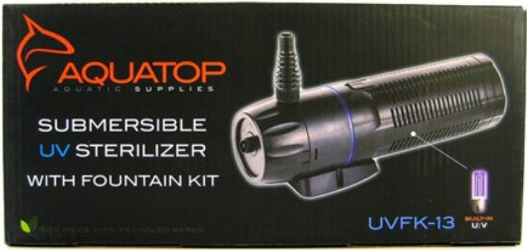 2377 gallon Aquatop Submersible UV Sterilizer Filter with Fountain Kit