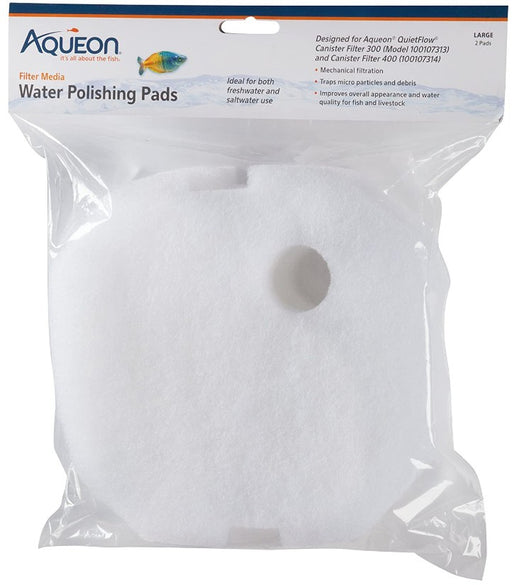 Large - 2 count Aqueon Water Polishing Pads for Aquariums