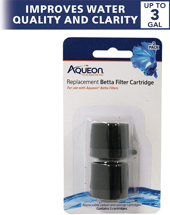 2 count Aqueon Replacement Betta Filter Cartridge