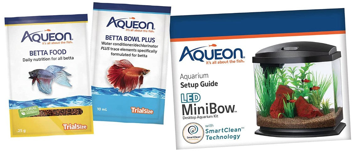 2.5 gallon Aqueon LED BettaBow 2.5 SmartClean Aquarium Kit Black