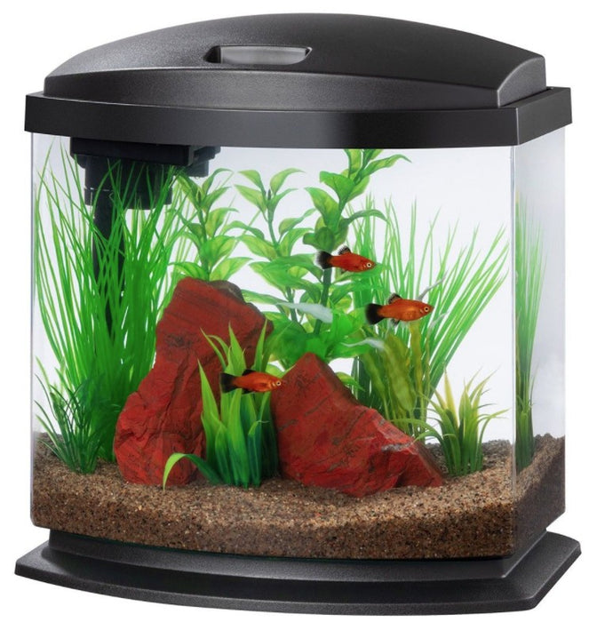 2.5 gallon Aqueon LED MiniBow 2.5 SmartClean Aquarium Kit Black