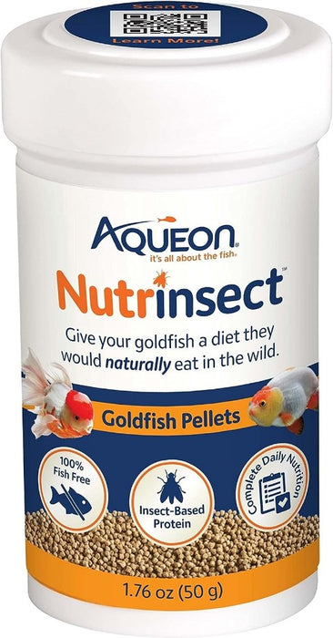 1.76 oz Aqueon Nutrinsect Goldfish Pellets