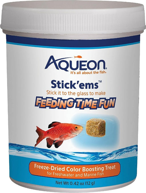 0.42 oz Aqueon Stick'ems Freeze Dried Color Boosting Treat for Fish
