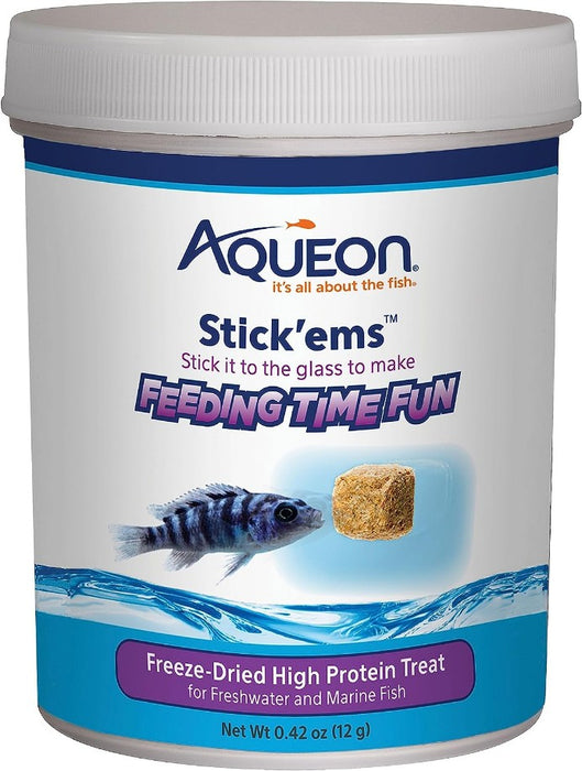 0.42 oz Aqueon Stick'ems Freeze Dried High Protein Treat for Fish