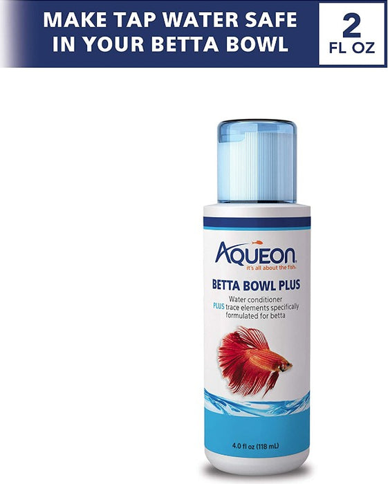 72 oz (18 x 4 oz) Aqueon Betta Bowl Plus Water Conditioner Plus Trace Elements For Bettas