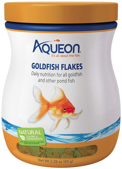 2.29 oz Aqueon Goldfish Flakes Daily Nutrition for All Goldfish and Other Pond Fish