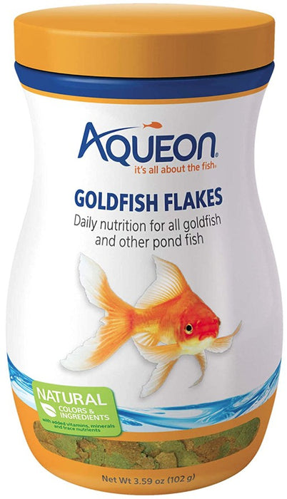 3.59 oz Aqueon Goldfish Flakes Daily Nutrition for All Goldfish and Other Pond Fish