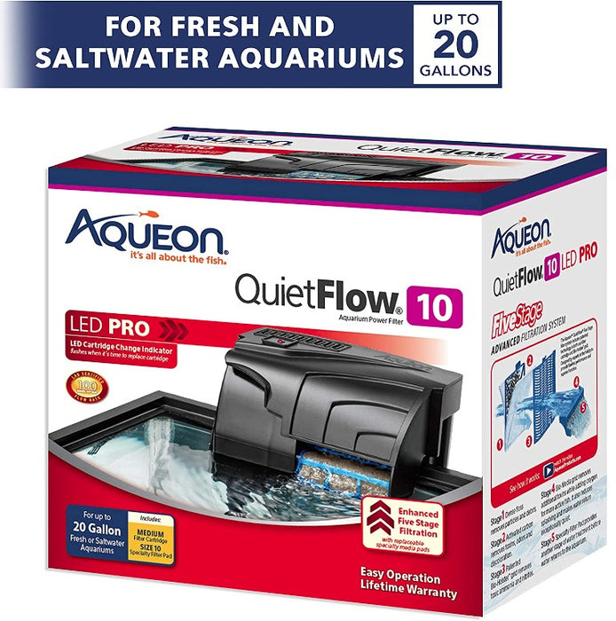 10 gallon Aqueon QuietFlow LED Pro Aquarium Power Filter