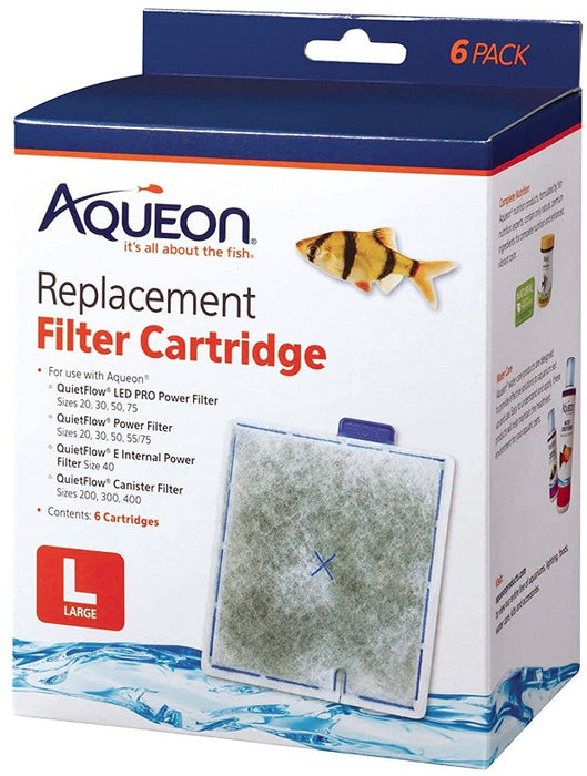 6 count Aqueon QuietFlow Replacement Filter Cartridge Large