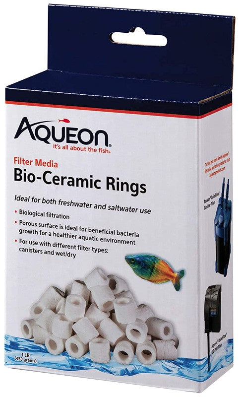 1 lb Aqueon QuietFlow Bio Ceramic Rings Filter Media