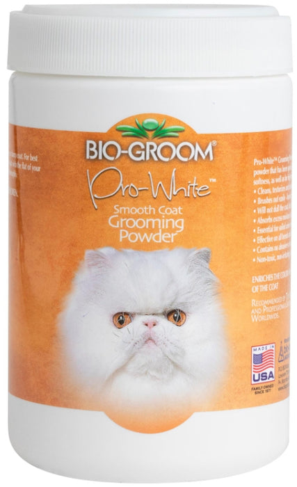 8 oz Bio Groom Pro-White Smooth Coat Grooming Powder for Cats