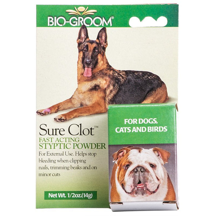 0.5 oz Bio Groom Sure Clot Styptic Powder for Dogs, Cats and Birds