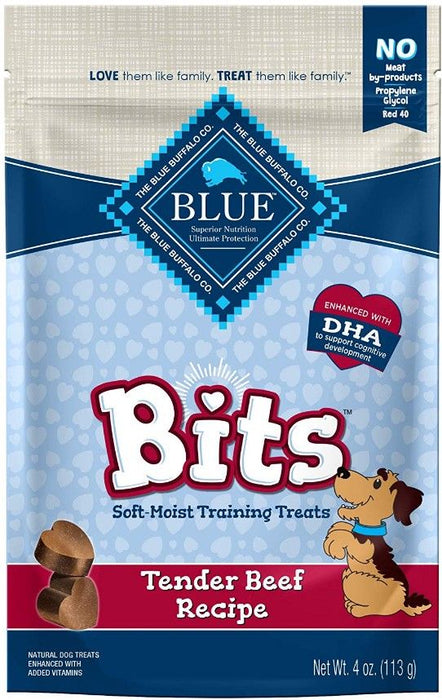 4 oz Blue Buffalo Blue Bits Training Treats Tender Beef