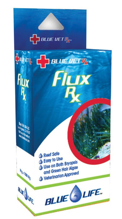 2000 mg Blue Life Flux Rx Treats Bryopsis and Green Hair Algae in Aquariums