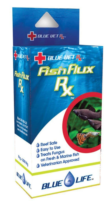 2000 mg Blue Life FishFlux Rx Treats Fungus on Freshwater and Marine Aquarium Fish