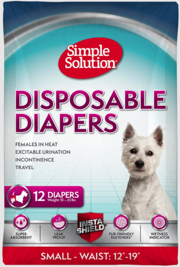 Small - 12 count Simple Solution Disposable Diapers