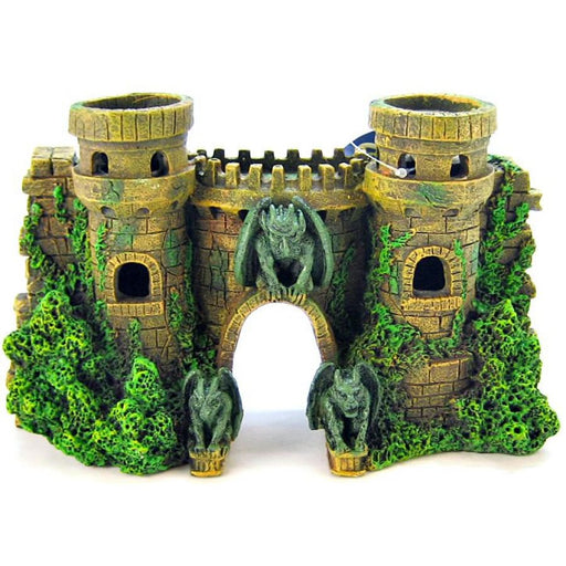 1 count Blue Ribbon Castle Fortress with Gargoyles Aquarium Ornament