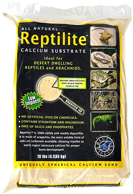 40 lb (4 x 10 lb) Blue Iguana Reptilite Calcium Substrate for Reptiles Aztec Gold