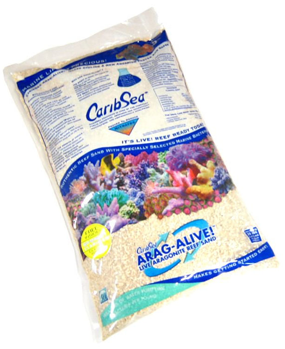 20 lb CaribSea Arag-Alive Saltwater Gravel Special Grade Reef Sand