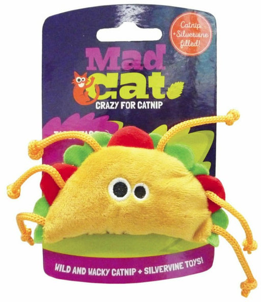 1 count Mad Cat Crazy for Catnip Tabby Taco Cat Toy
