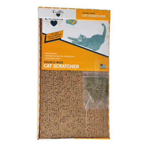 1 count OurPets Cosmic Catnip Double Wide Cardboard Scratching Post