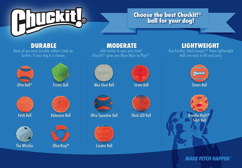 X-Large - 6 count Chuckit Max Glow Ball for Dogs