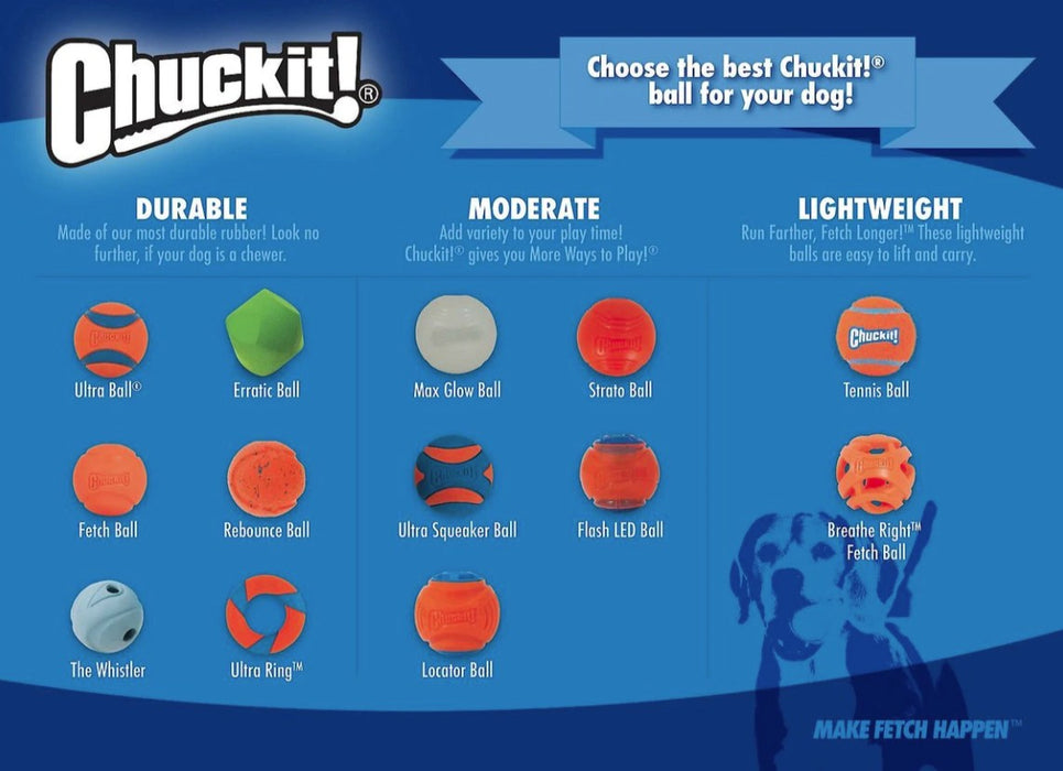 Small - 7 count Chuckit Max Glow Ball for Dogs