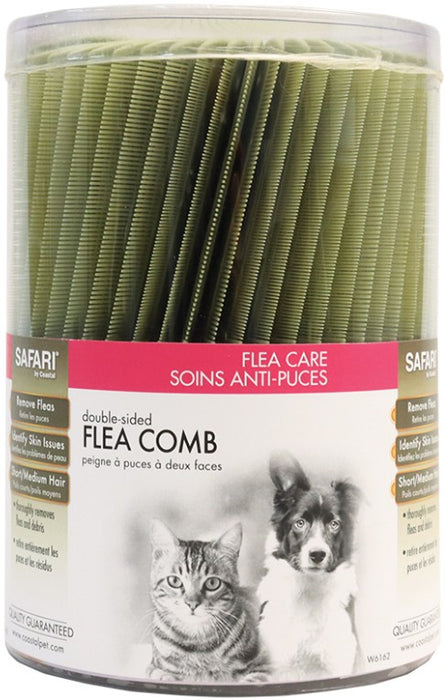 100 count Safari Plastic Double Sided Flea Combs for Dogs and Cats