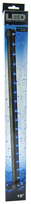 18" long - 1 count Via Aqua Submersible Blue LED Light and Airstone