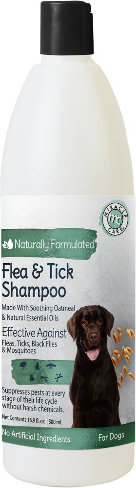 16.9 oz Miracle Care Flea and Tick Oatmeal Shampoo