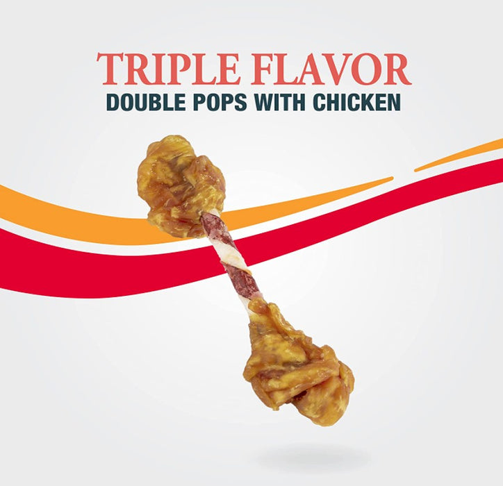 44 oz (8 x 5.5 oz) Healthy Hide Good N Fun Double Pops with Chicken