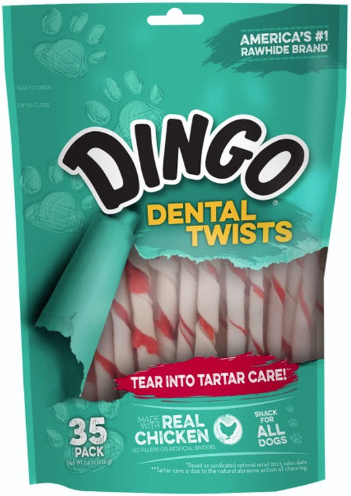 420 count (12 x 35 ct) Dingo Dental Twists with Real Chicken