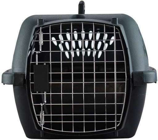 Small - 1 count Aspen Pet Porter Heavy-Duty Pet Carrier Storm Gray and Black