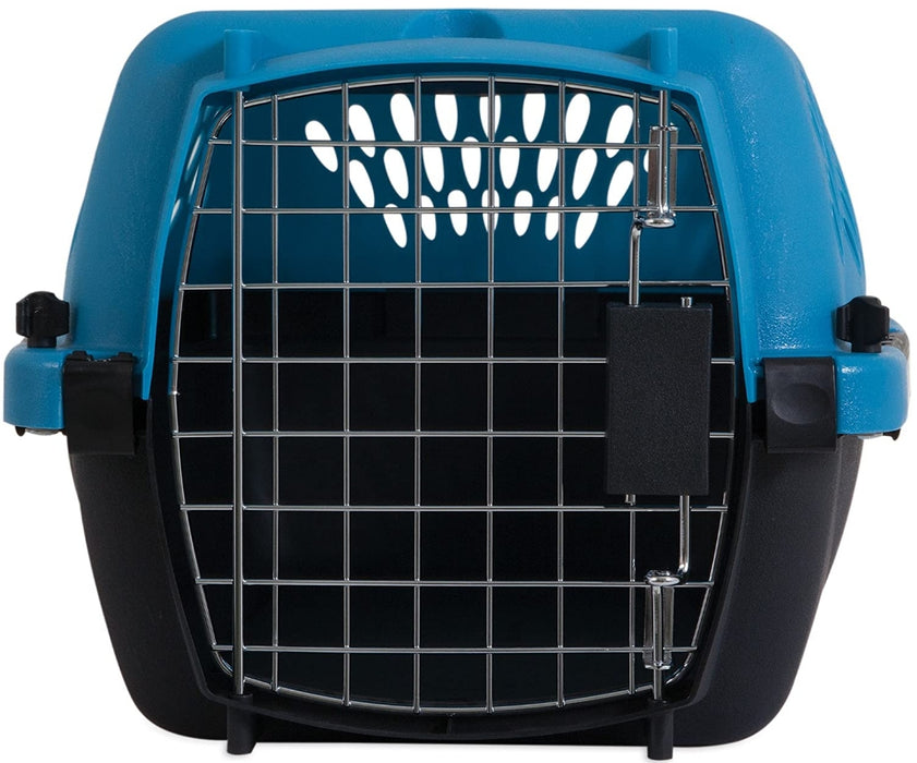 Small - 1 count Aspen Pet Fashion Pet Porter Kennel Breeze Blue and Black