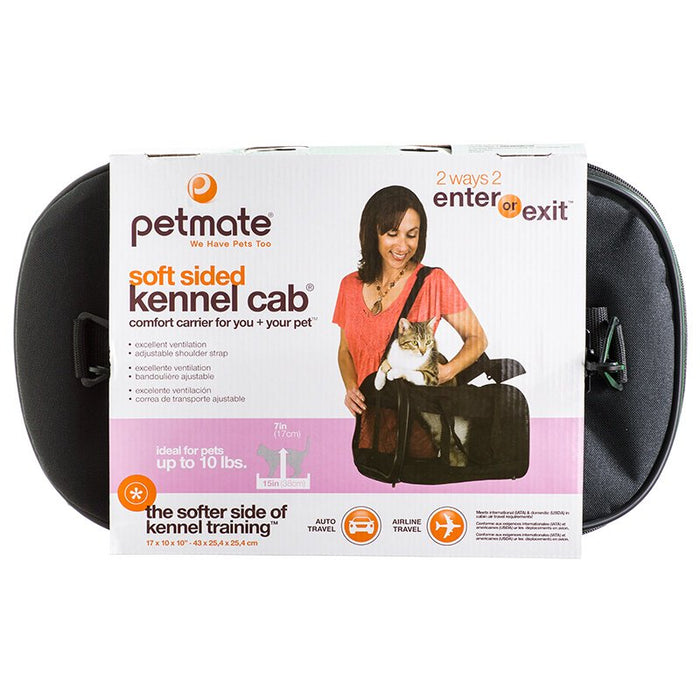 Medium - 2 count Petmate Soft Sided Kennel Cab Pet Carrier Black