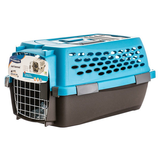 Small - 1 count Petmate Vari Kennel Ultra Breeze Blue/Coffee Brown