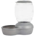 Small - 1 count Petmate Replendish Pet Feeder with Microban Pearl Silver Gray