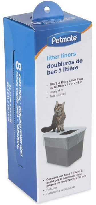 8 count Petmate Top Entry Litter Pan Liners