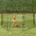 24" tall - 1 count Petmate Exercise Pen Single Door with Snap Hook Design and Ground Stakes for Dogs Black