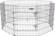 30" tall - 1 count Petmate Exercise Pen Single Door with Snap Hook Design and Ground Stakes for Dogs Black