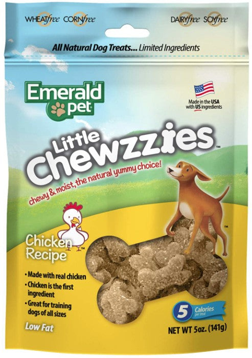 5 oz Emerald Pet Little Chewzzies Soft Training Treats Chicken Recipe