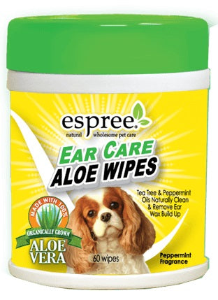60 count Espree Ear Care Aloe Wipes for Dogs