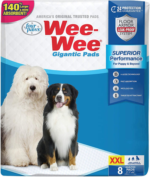 8 count Four Paws Gigantic Wee Wee Pads