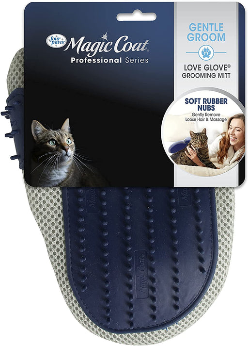 1 count Four Paws Love Glove Grooming Mitt for Cats