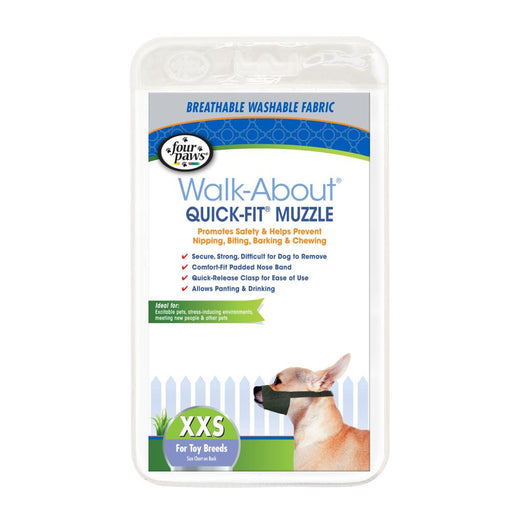 XX-Small - 1 count Four Paws Walk About Quick Fit Muzzle for Dogs