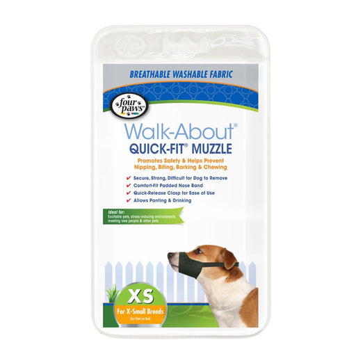 X-Small - 1 count Four Paws Walk About Quick Fit Muzzle for Dogs